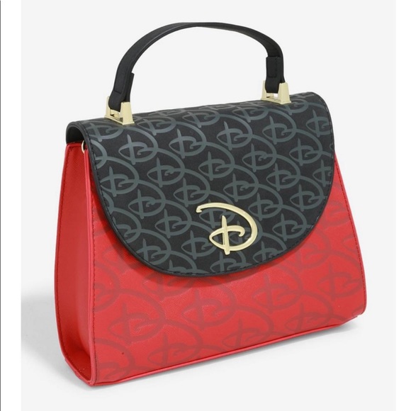Loungefly Disney Logo Red & Black Crossbody Bag - Picture 2 of 8